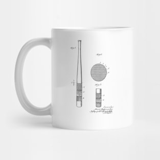 Baseball Bat Vintage Patent Drawing Mug